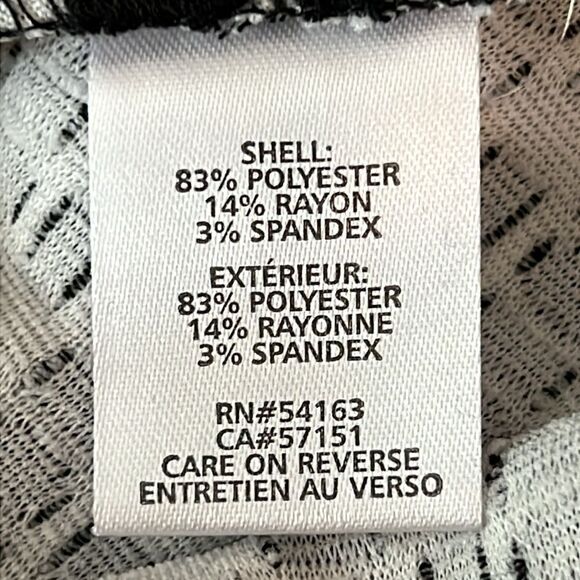 Calvin Klein Black/White 3/4 Sleeve Fit & Flare Dress Size 4 - Picture 12 of 12